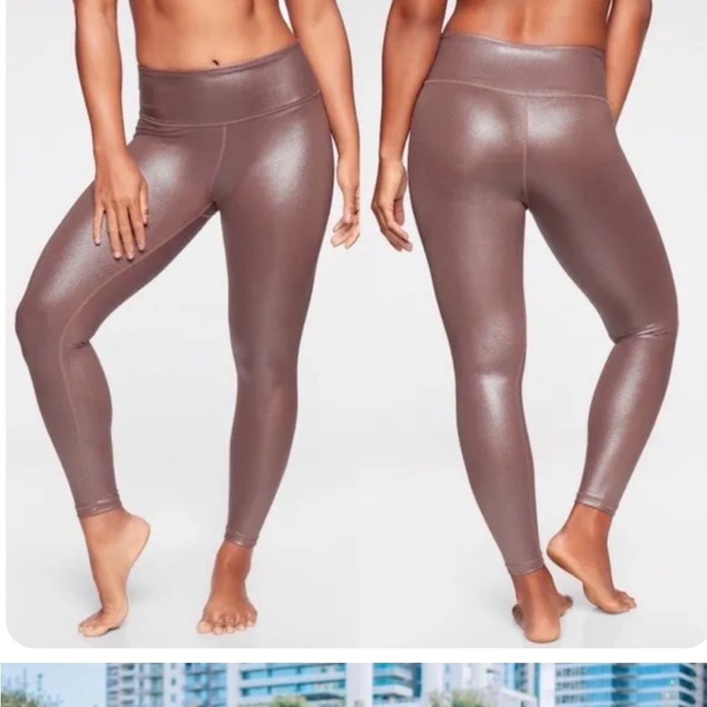 Athleta Elation Shimmer Tight In Powervita, Cinnamon - Picture 9 of 9